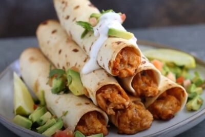 preparar flautas de pollo en horno