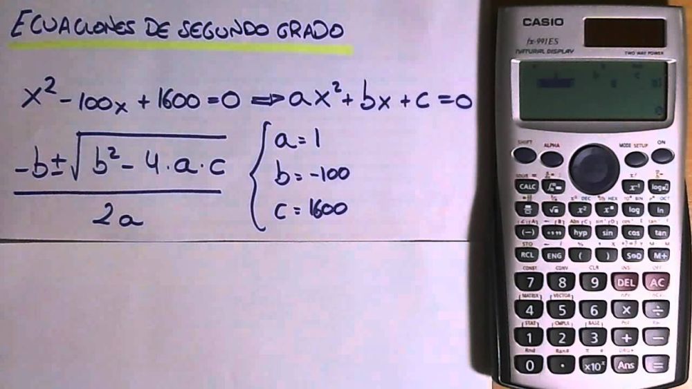usar las calculadoras por fórmula general