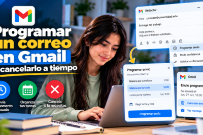 Programar un correo en Gmail y cancelarlo a tiempo