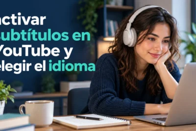 activar subtítulos en YouTube y elegir el idioma